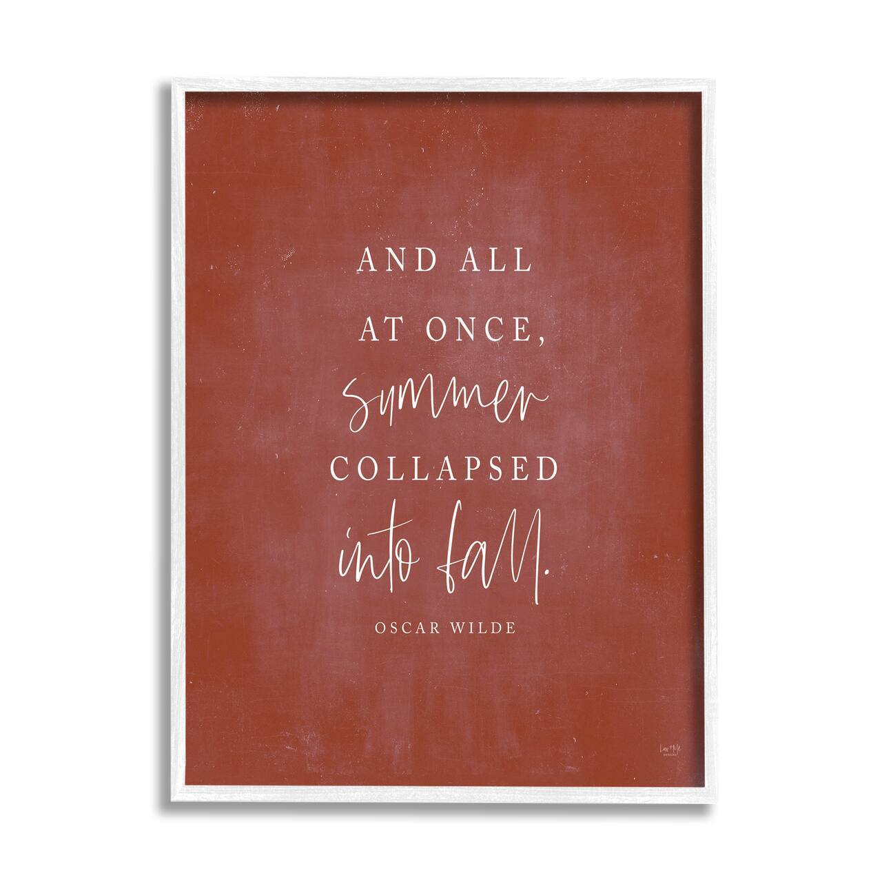Stupell Industries Oscar Wilde Fall Quote Framed Giclee Art